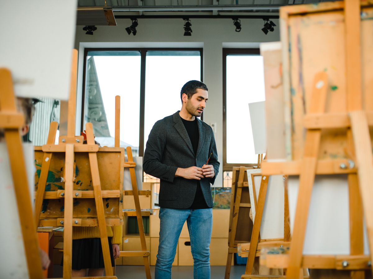 The easel room during an adult batch