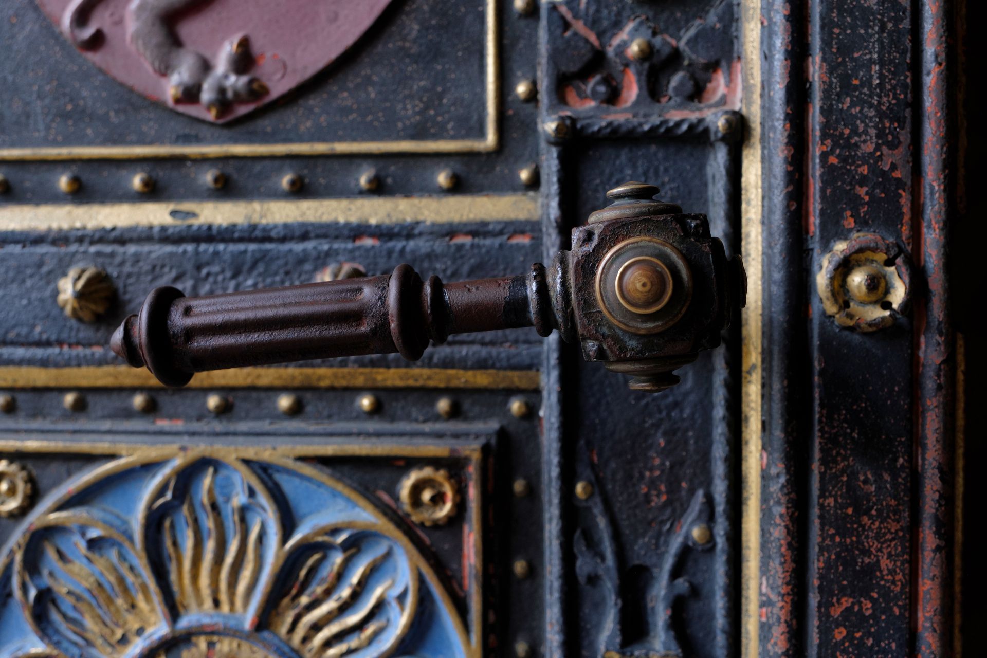 Close Up of Metal Door Handle