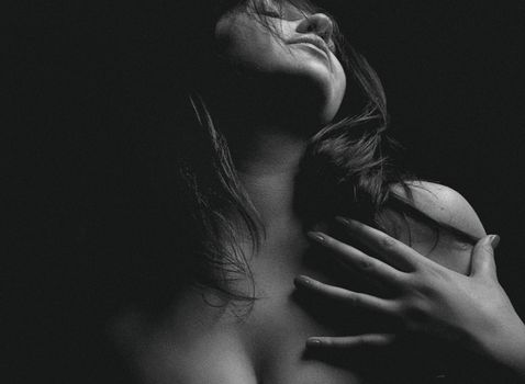 Monochrome Photo of Sensual Woman 