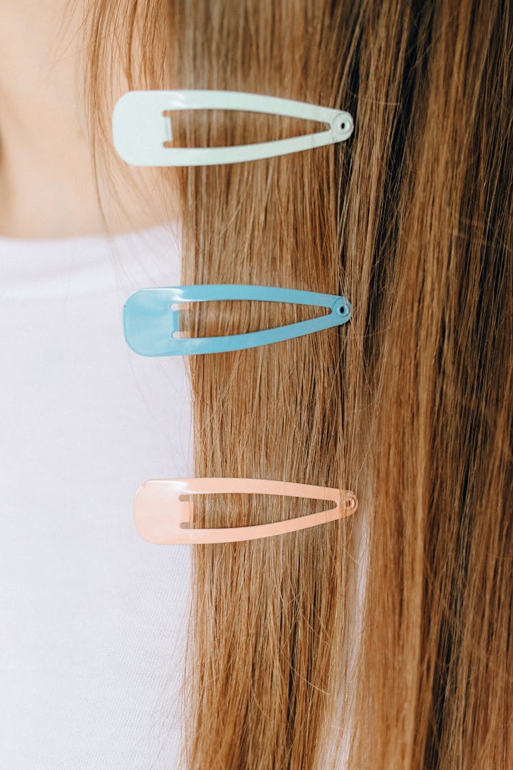 Close-Up Shot Of Hair Clips 