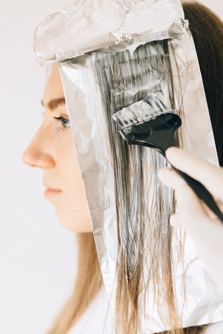 Woman Getting Her Hair Colored