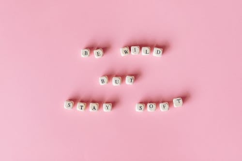 Letter Blocks on Pink Background