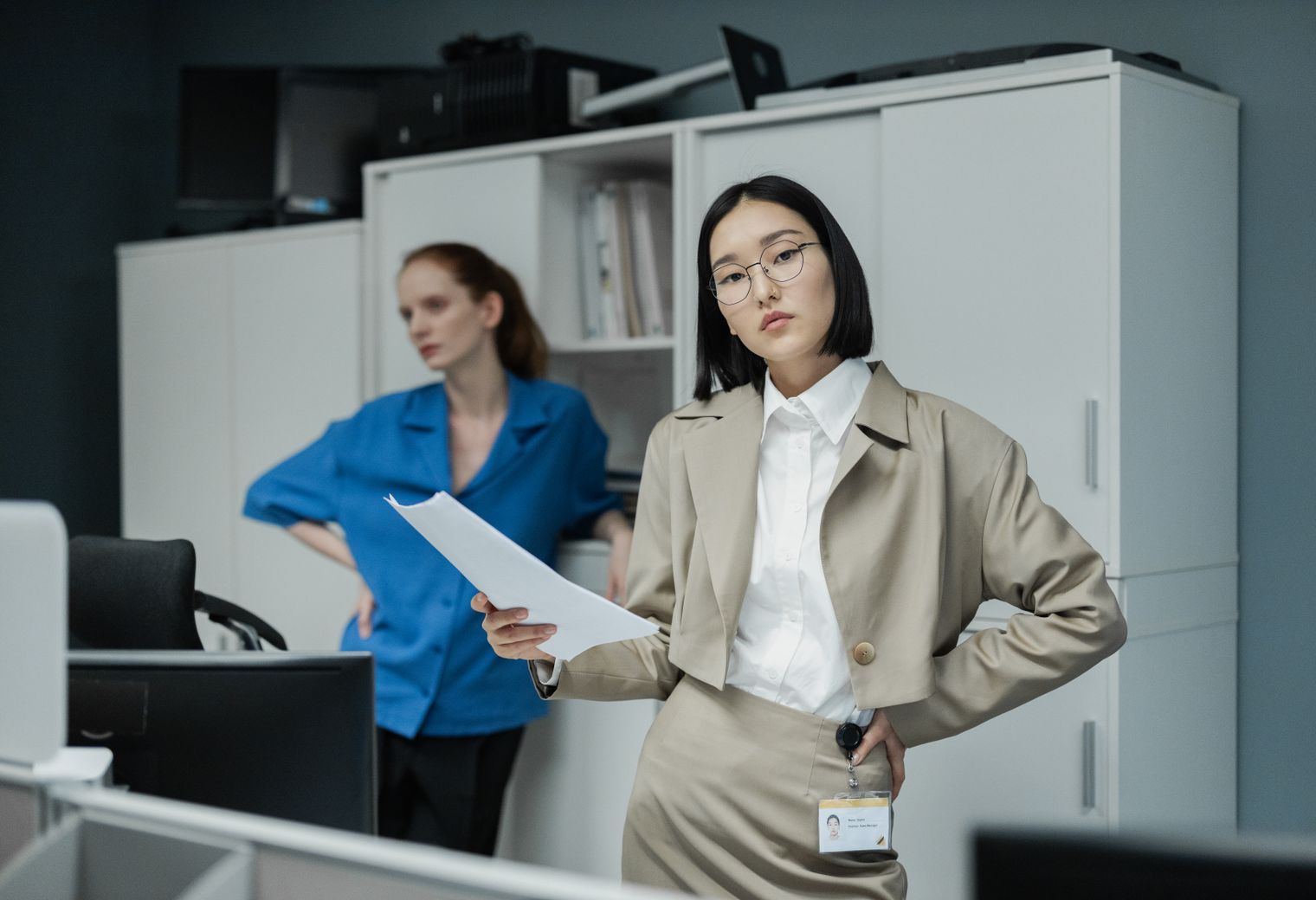 Layer de la Haye — office relocation team moving desks and equipment