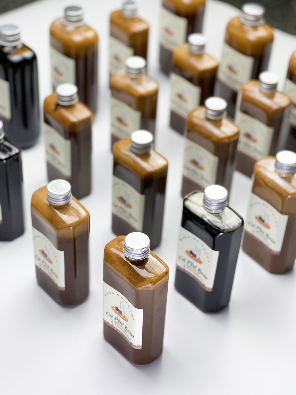 Set of syrups on table · Free Stock Photo