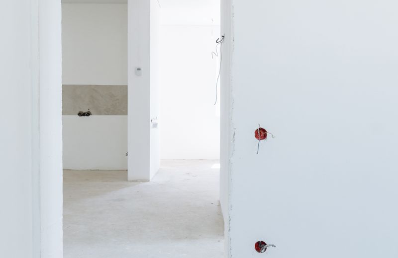 Freshly painted white doorway and trim
