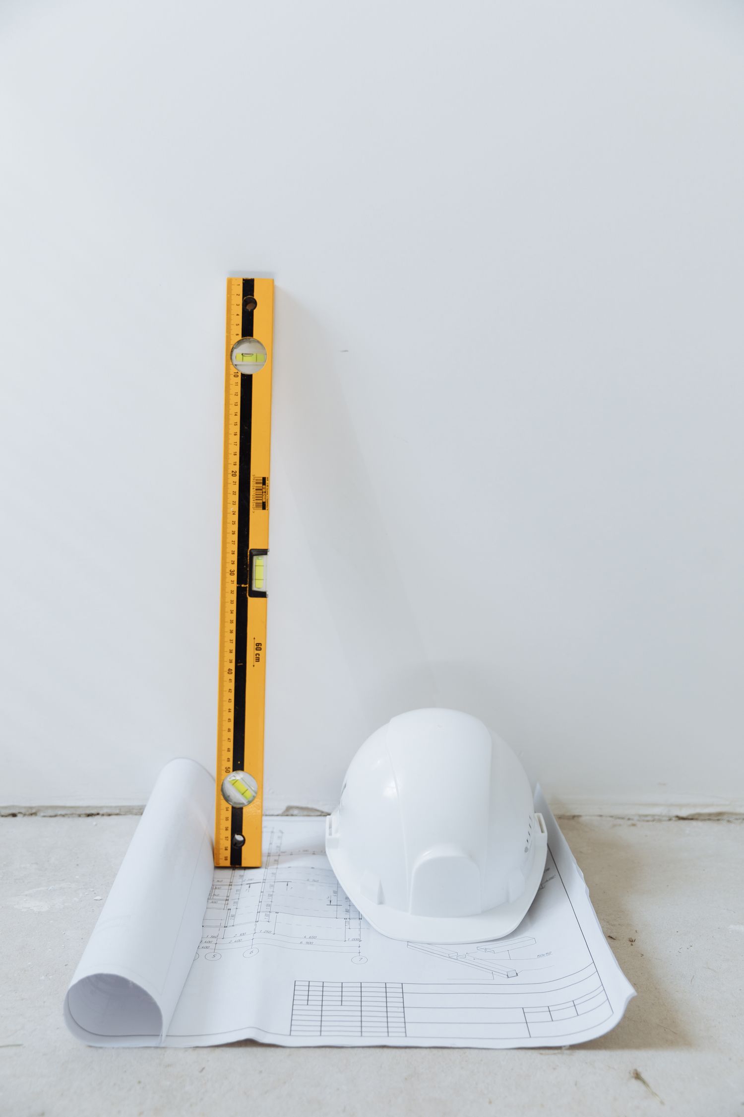 Blueprints and construction tools