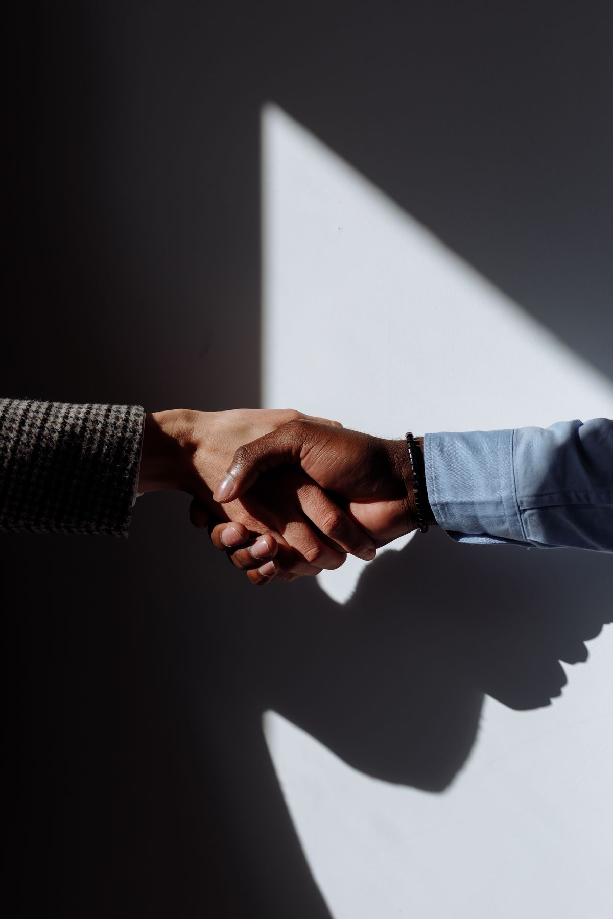 Business handshake signifying partnership