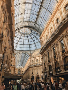 Explore the architectural splendor of the Galleria Vittorio Emanuele II, a must-visit shopping landmark in Milan.