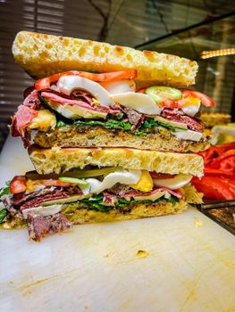 With Cheese Roast Beef Sandwich On Wheat