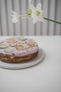 Tart with Candied Lemon and Lime Slices