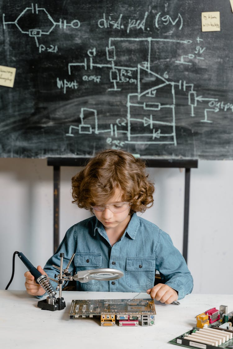 A Boy Soldering