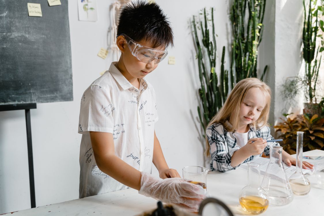 Laboratory Activity Students Experimenting Using Laboratory Equipment Inside the Laboratory ...