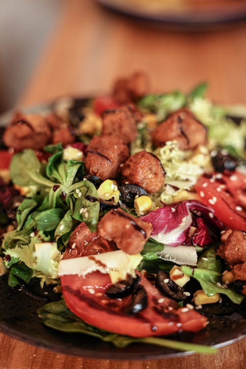 Close-Up View of Delicious Salad