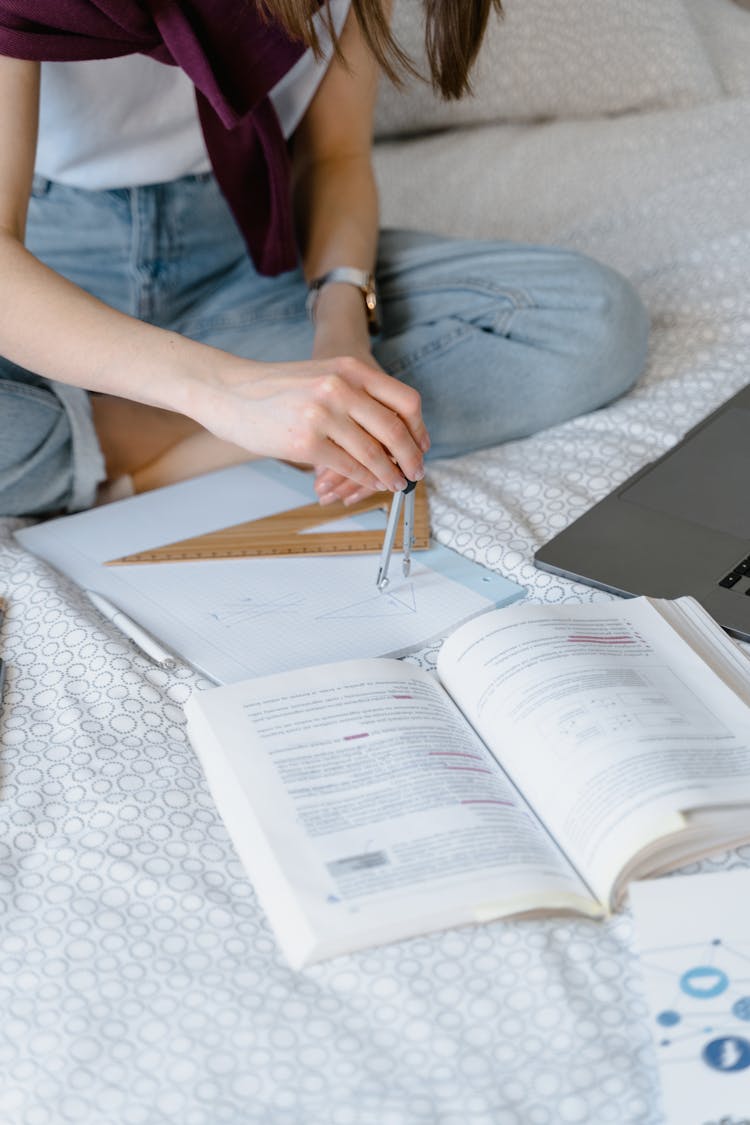 A Student Doing An Assignment