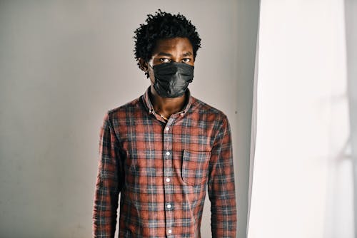 アフリカ人, アフロヘアー, フェイスマスクの無料の写真素材