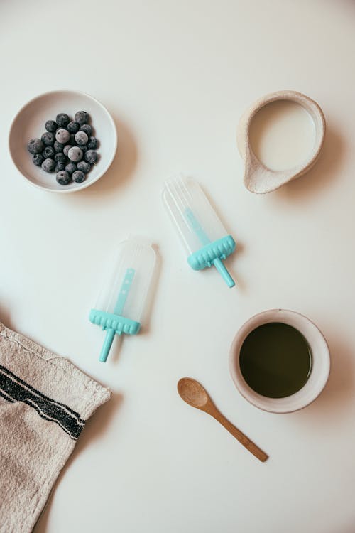 Popsicle Molds and a Bowl of Huckleberries