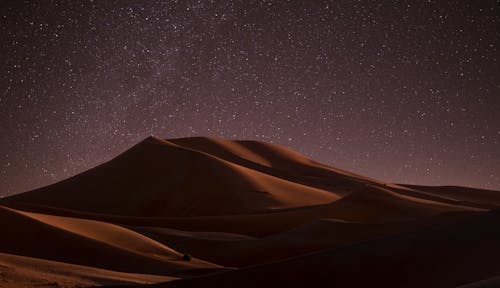 無料 夜間の砂漠 写真素材