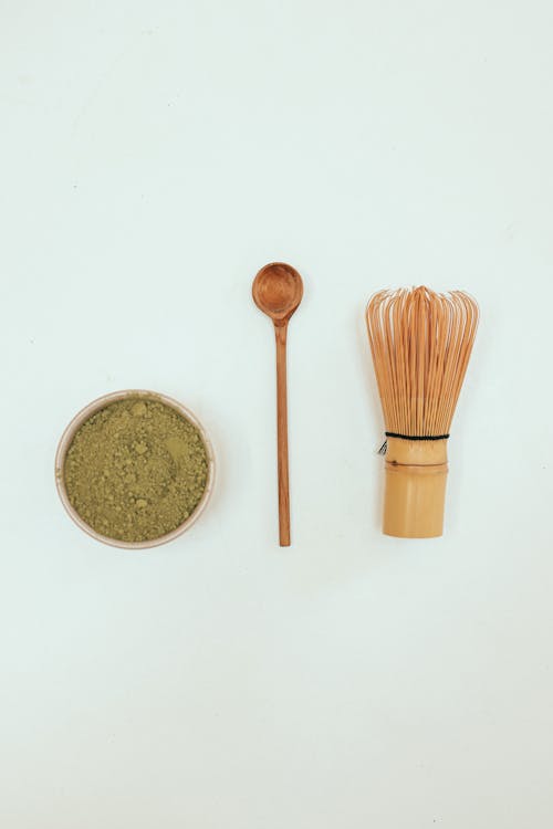 Free Bamboo Whisk on the Table Stock Photo