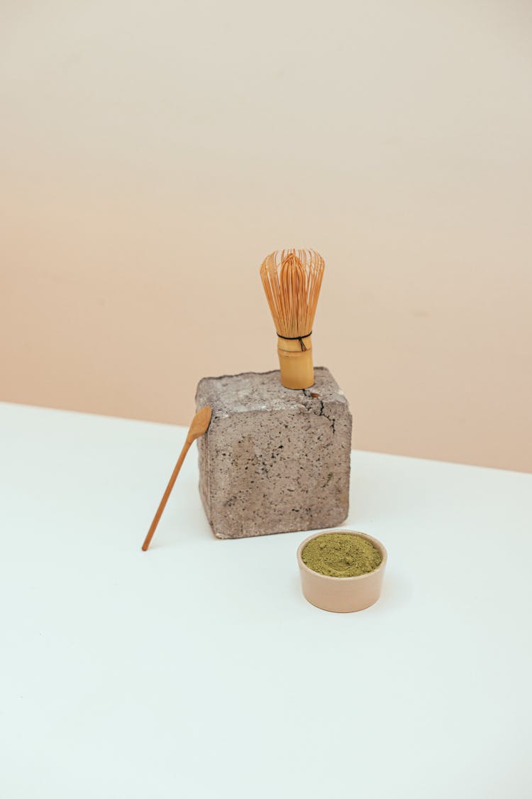 Bamboo Whisk On Rock
