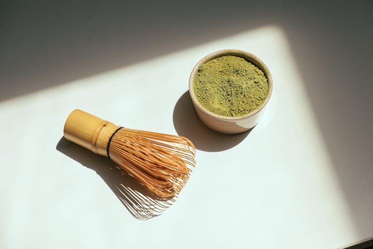 Matcha Powder In A Bowl