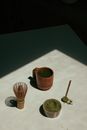 Green Tea on the Table