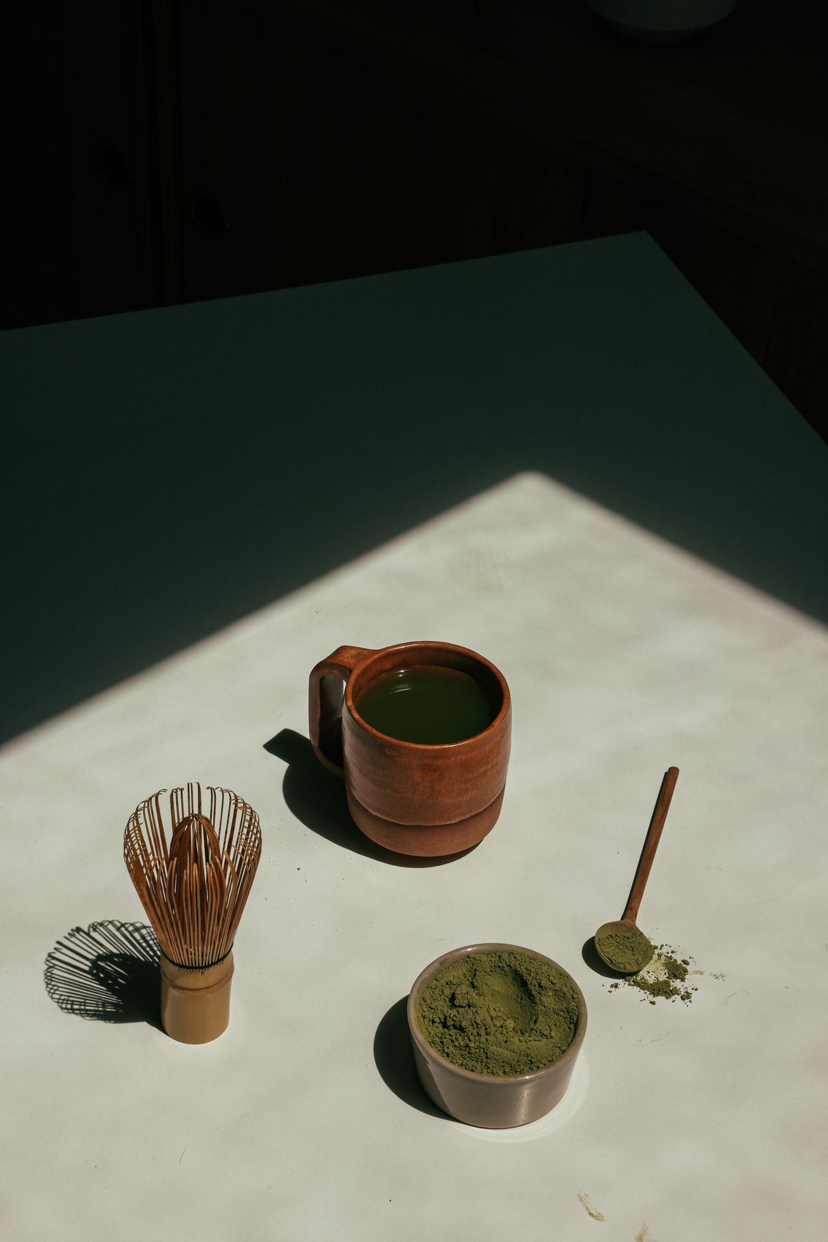 Matcha souprava — miska, bambusová metlička a odměrka