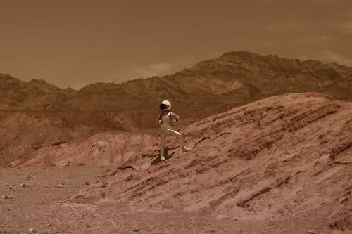 Astronaut Posing on Mars 