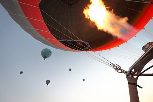 Základová fotografie zdarma na téma balón, cappadocia, červená