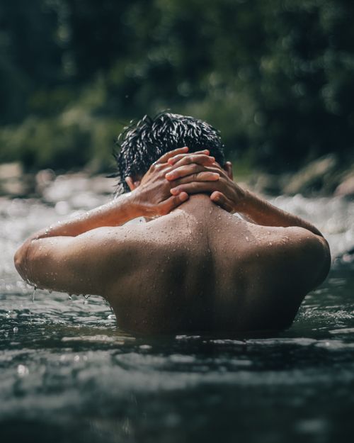 Shirtless Model Back Free Stock Photo shirtless-model-back-free-stock-photo