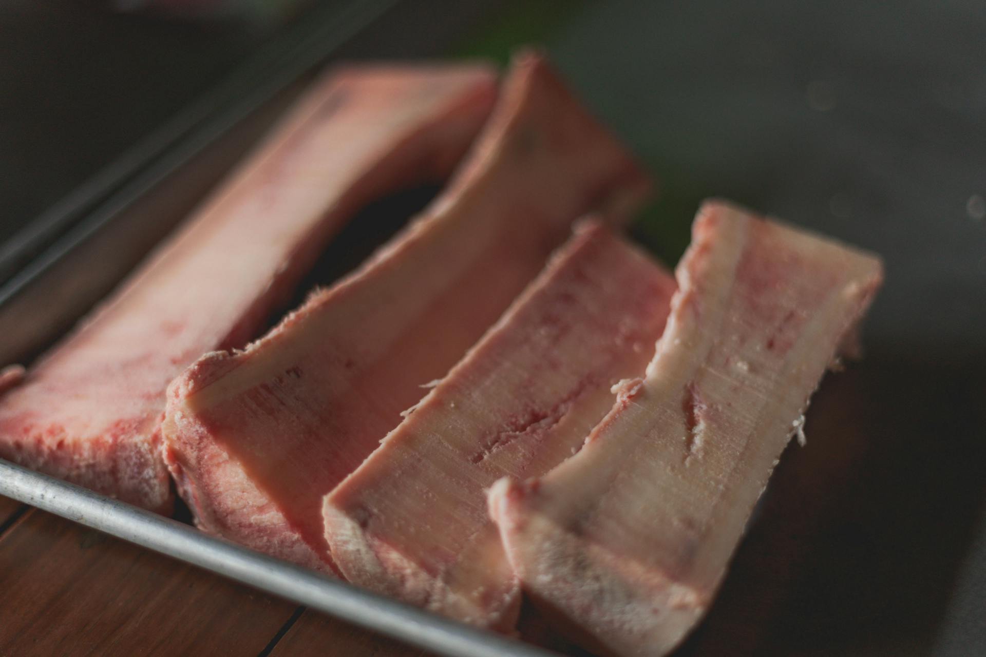 Slices of Bone Marrow on a Tray