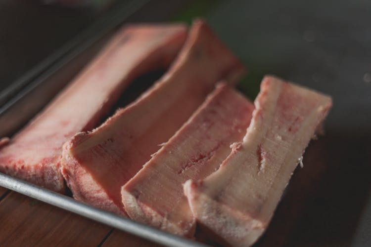 Slices Of Bone Marrow On A Tray