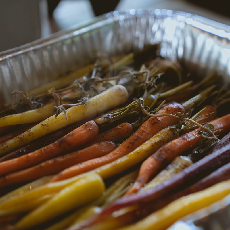 Roasted Rainbow Carrot Herbed Quinoa