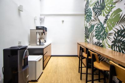 Bright office kitchenette area