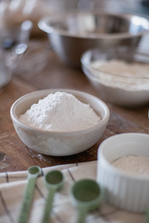 Free White Powder in White Ceramic Bowl Stock Photo