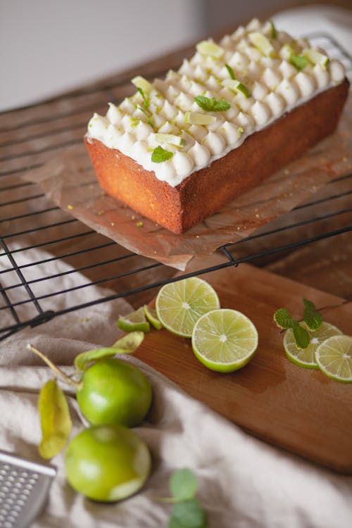 Lime Slices on Top of a Cake