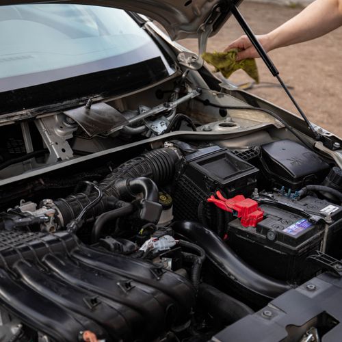 Engine diagnostics being performed
