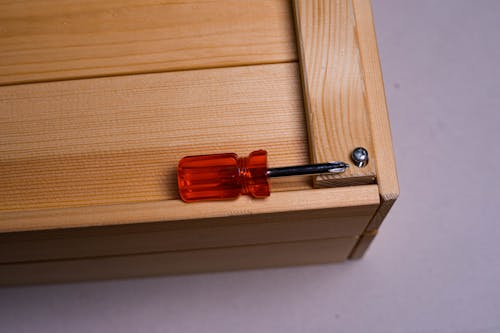 Wooden Box with Screw
