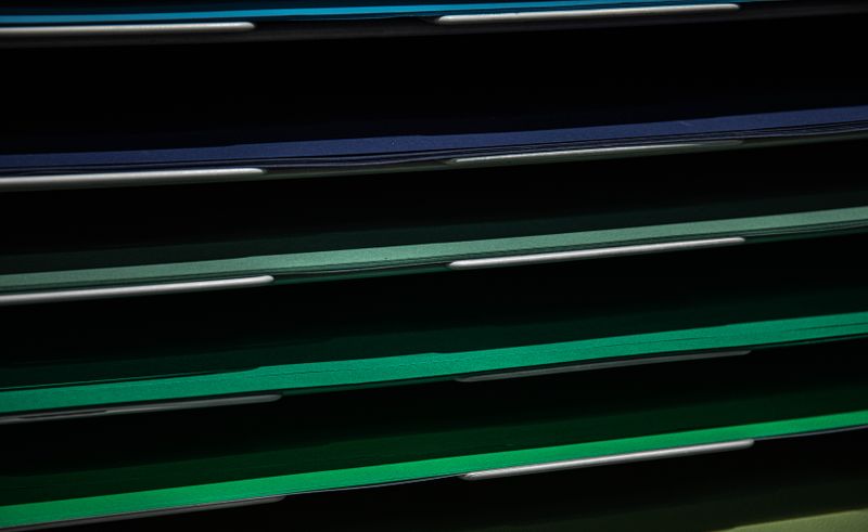 wall mounted file sorter with several slots