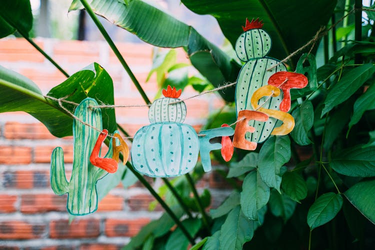 Hanging Decorations Near Plants