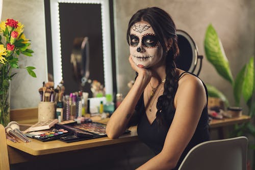 Free Woman with Face Paint Smiling Stock Photo