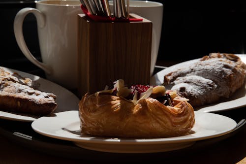 Free Close-up Photo of Pastries on Plates Stock Photo