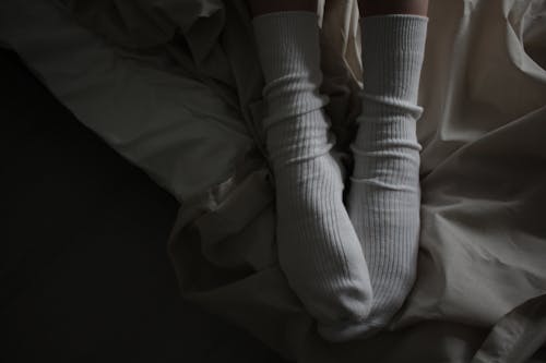 Close-Up Shot of White Socks 