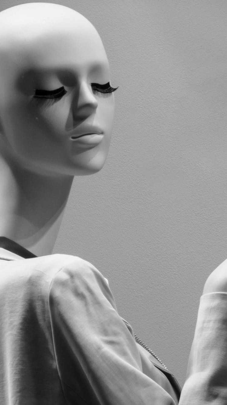 A Mannequin With Fake Eyelashes