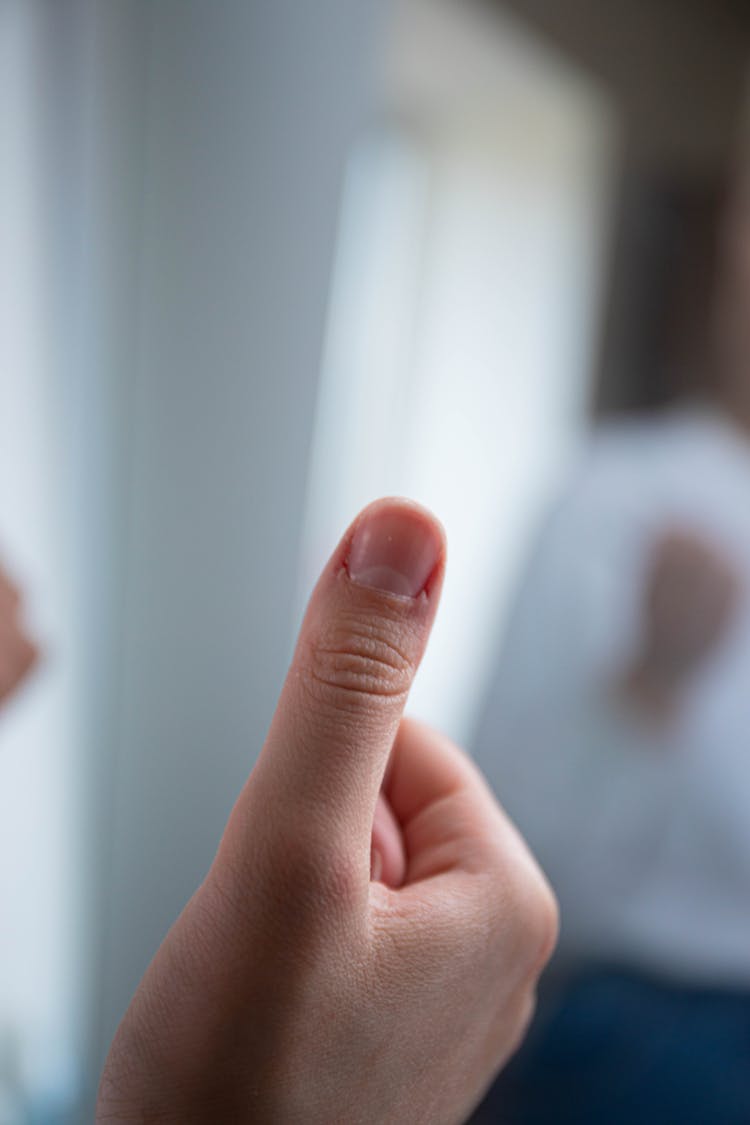 Thumb Finger In Close-up Photography