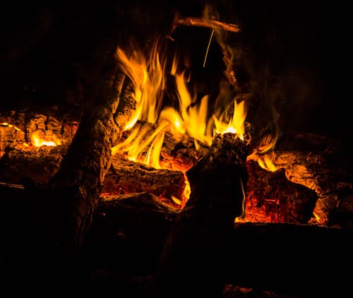 Foto stok gratis api, api unggun, background hitam