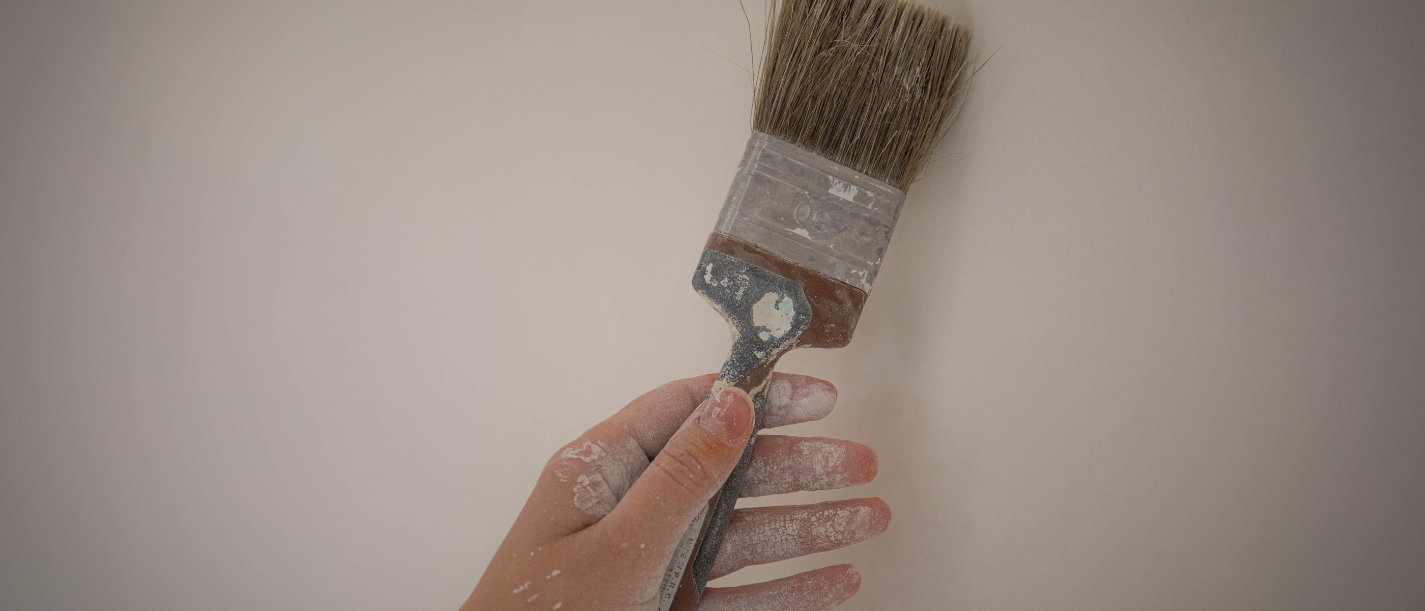Wallpapering in Mill Hill — dust sheets down and the room fully protected