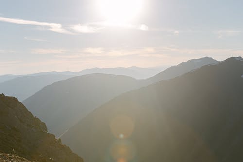 Sunlight over a Mountain Range