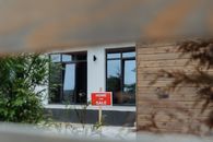 Brown Wooden Wall With Glass Window