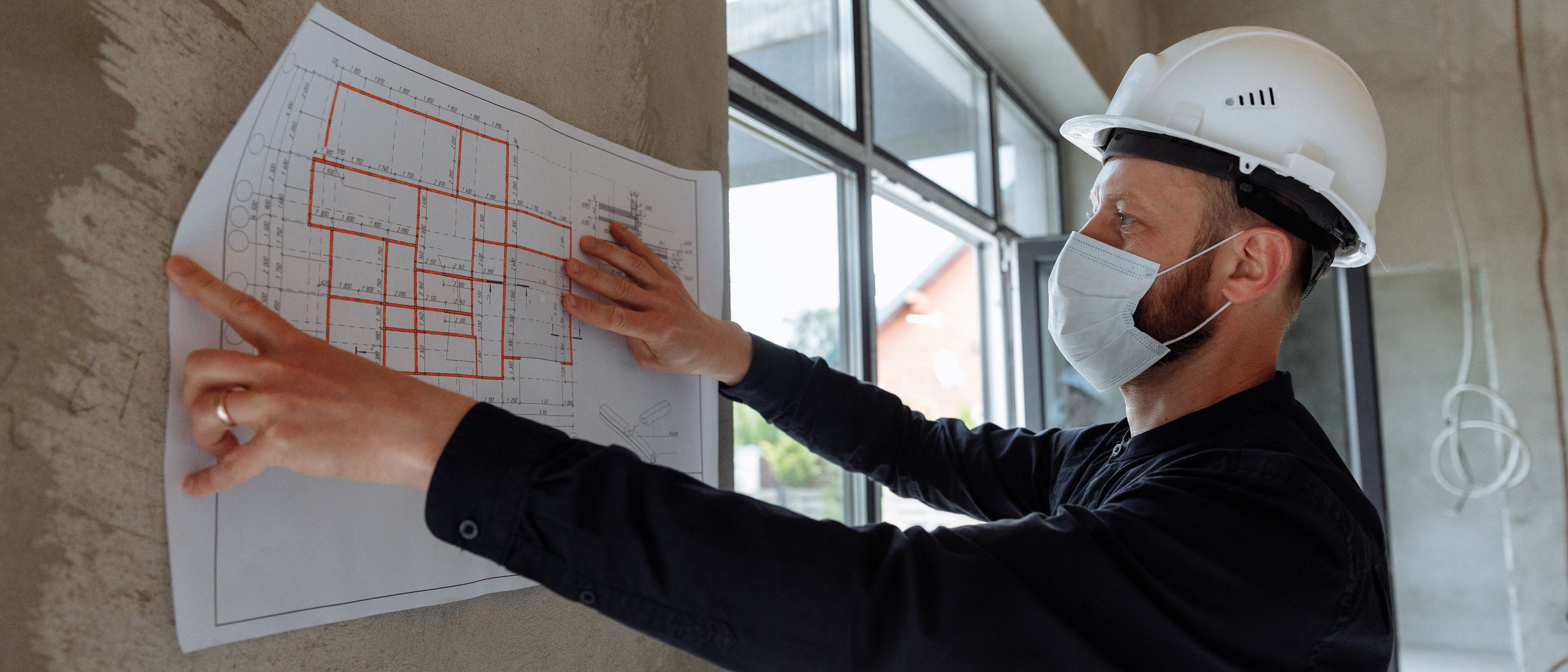 Commercial Decorating in Richmond — surfaces prepped and cut in by hand