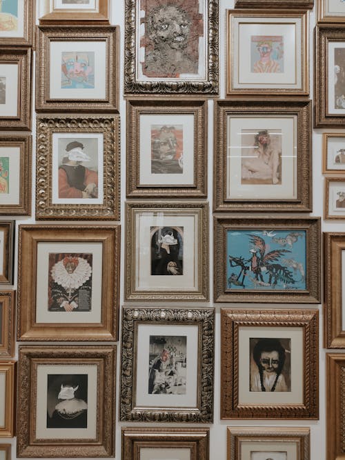 Free Frames Hanging on the Wall Stock Photo